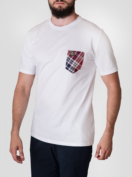 Tartan Pocket T-shirt WHT